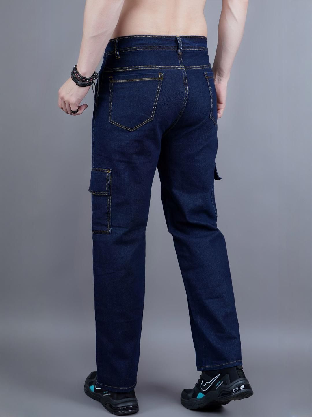 SZN Men Classic Regular Fit Mid-Rise Stretchable Jeans