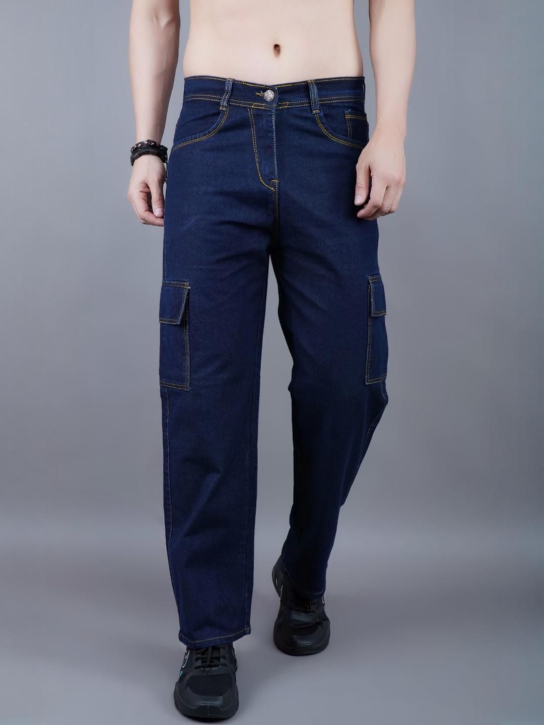 SZN Men Classic Relaxed Fit Mid-Rise Stretchable Jeans