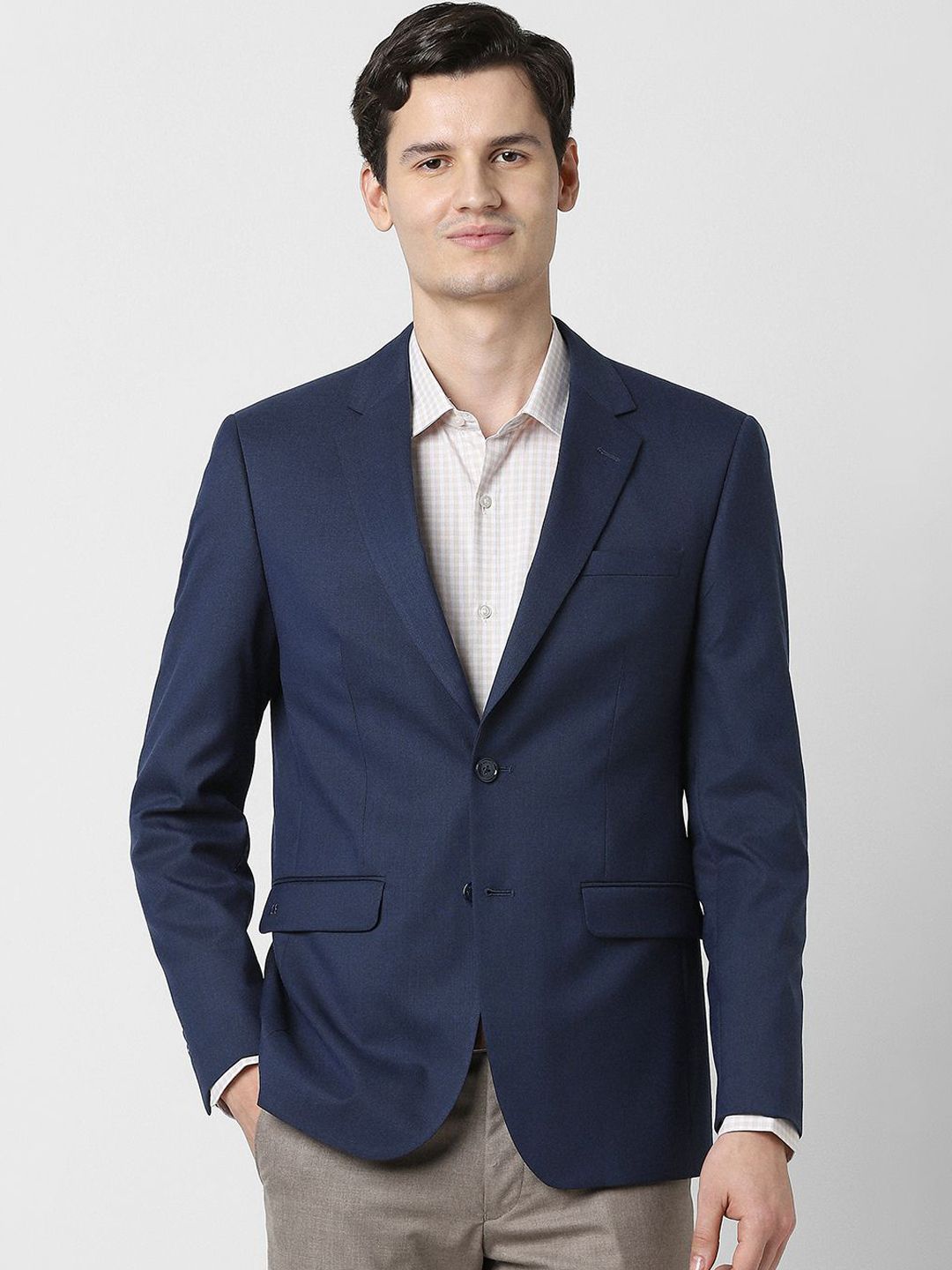 Peter England Elite Slim Fit Single Breasted Notched Collar 2-Piece Suit
