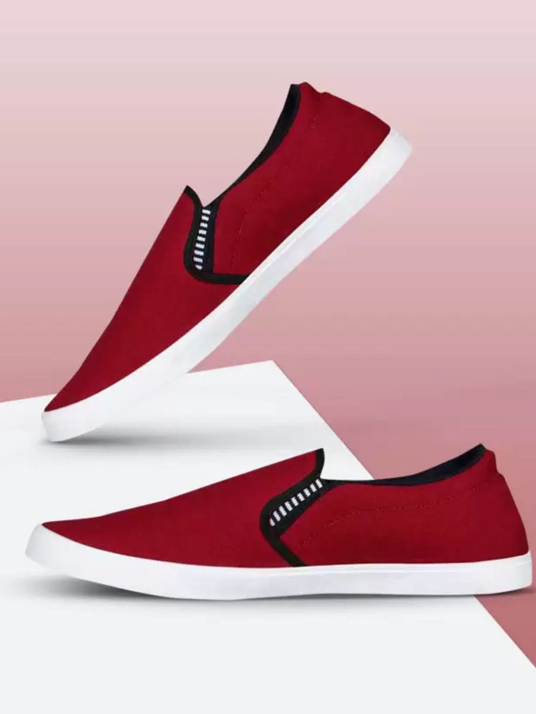 HOTSTYLE Men Maroon Canvas Sports Shoes