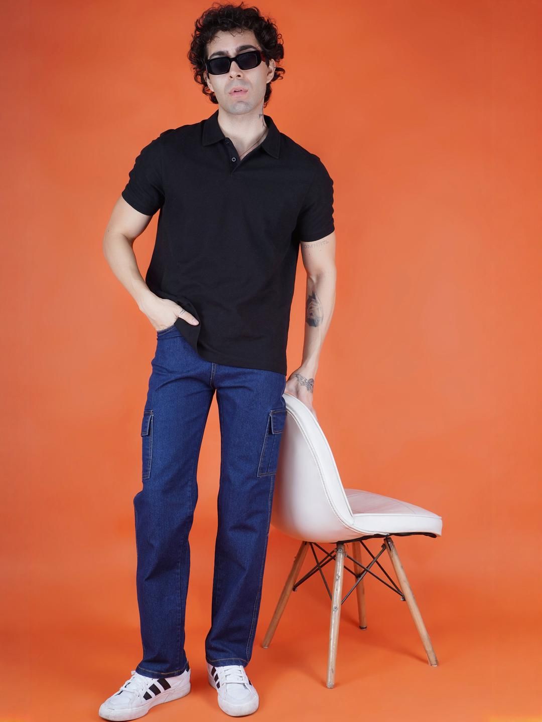 SZN Men Classic Relaxed Fit Mid-Rise Stretchable Jeans
