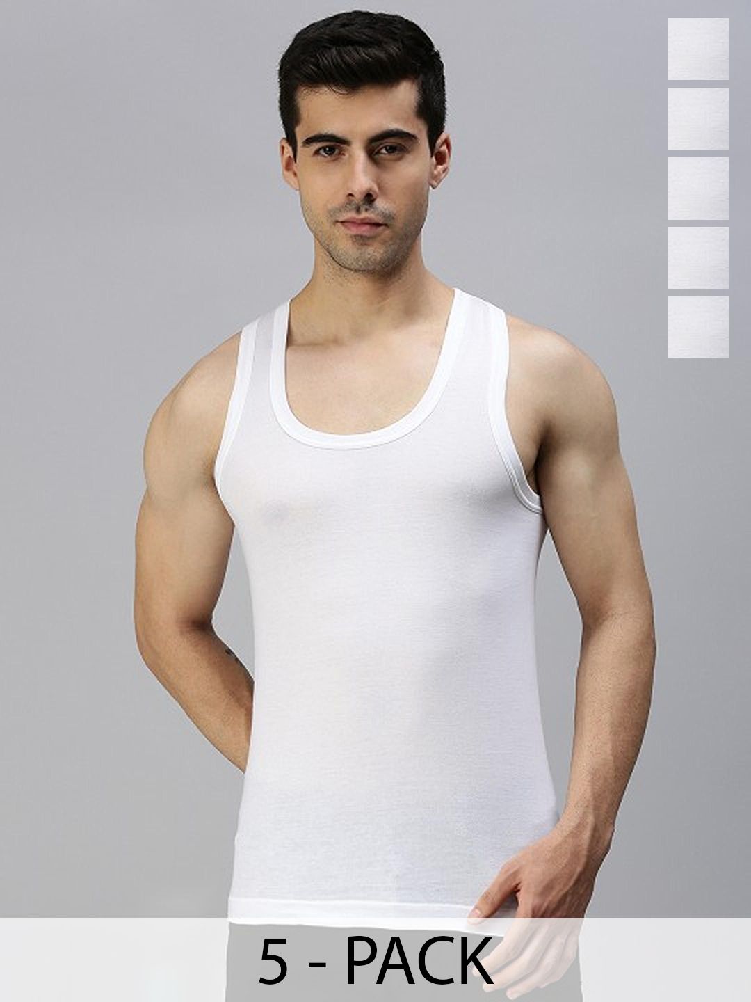 CAVENDERS Pack Of 5 Pure Cotton Basic Vests C63=-SWIFT---5- ---85
