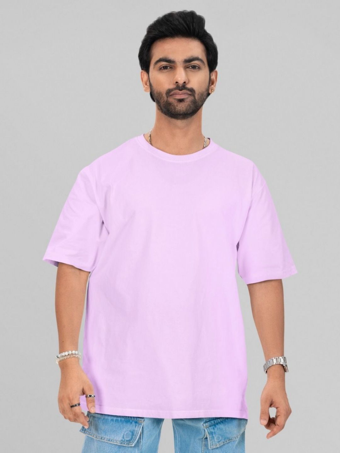 SNUG24 Round Neck Cotton Oversized T-shirt