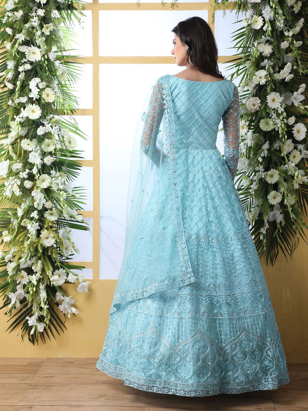 sachin and babi light blue dress Aguacatenango Manta Dress  MXICO ARTE Y MODA