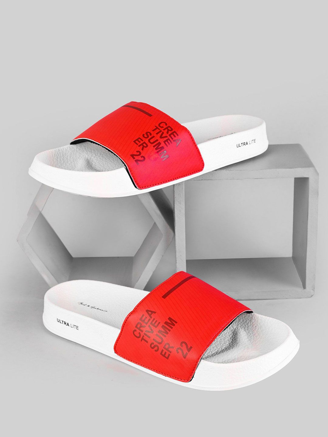 Mast & Harbour Men Printed  Sliders