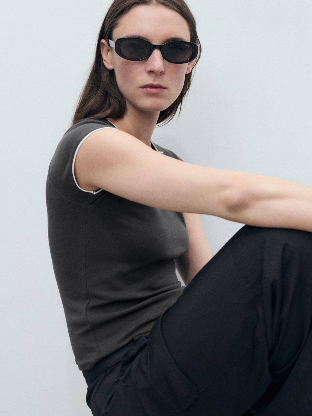 Raglan Sleeves Crop T-shirt