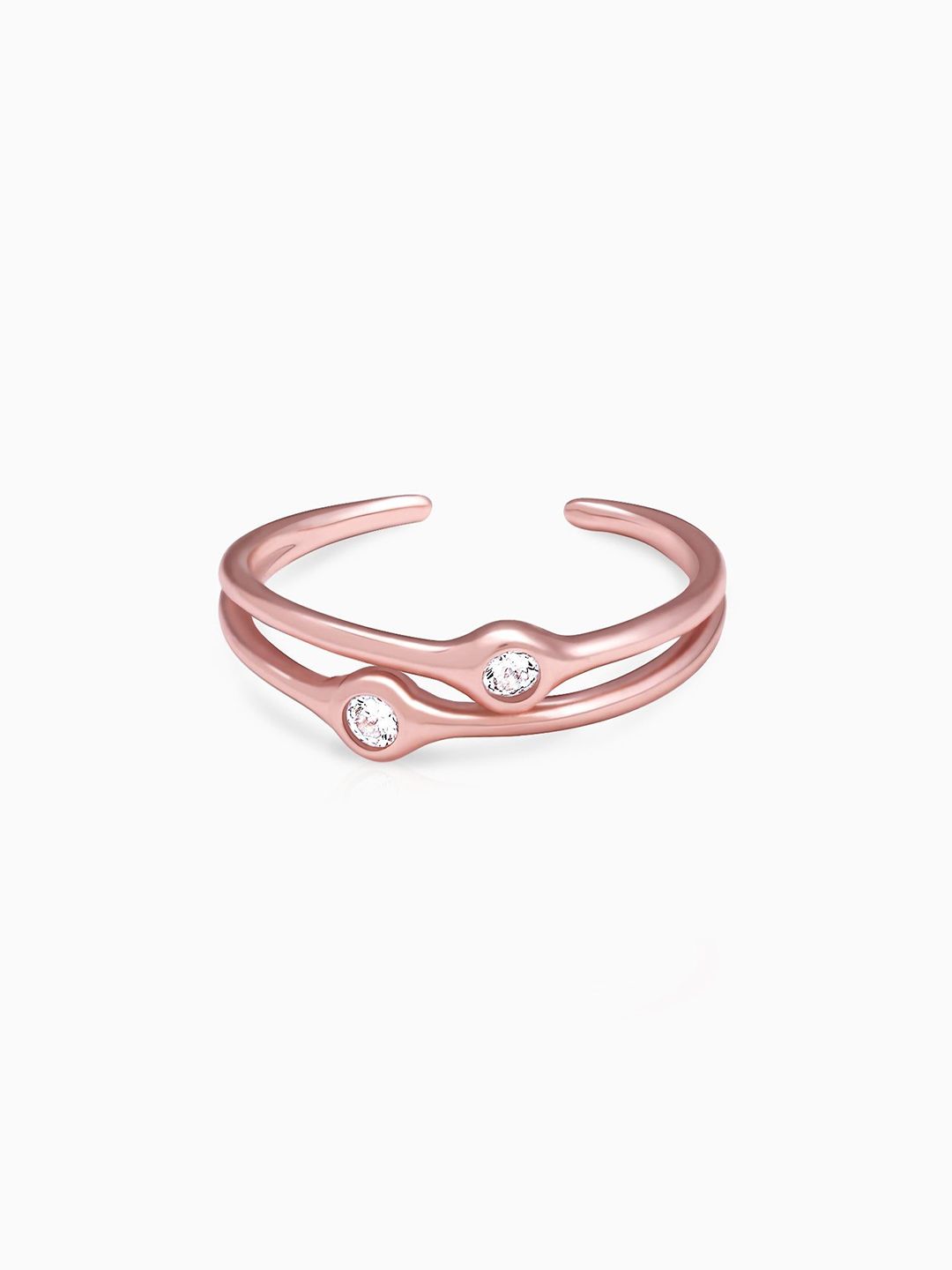 GIVA GIVA Rose Gold Dual Feat Ring