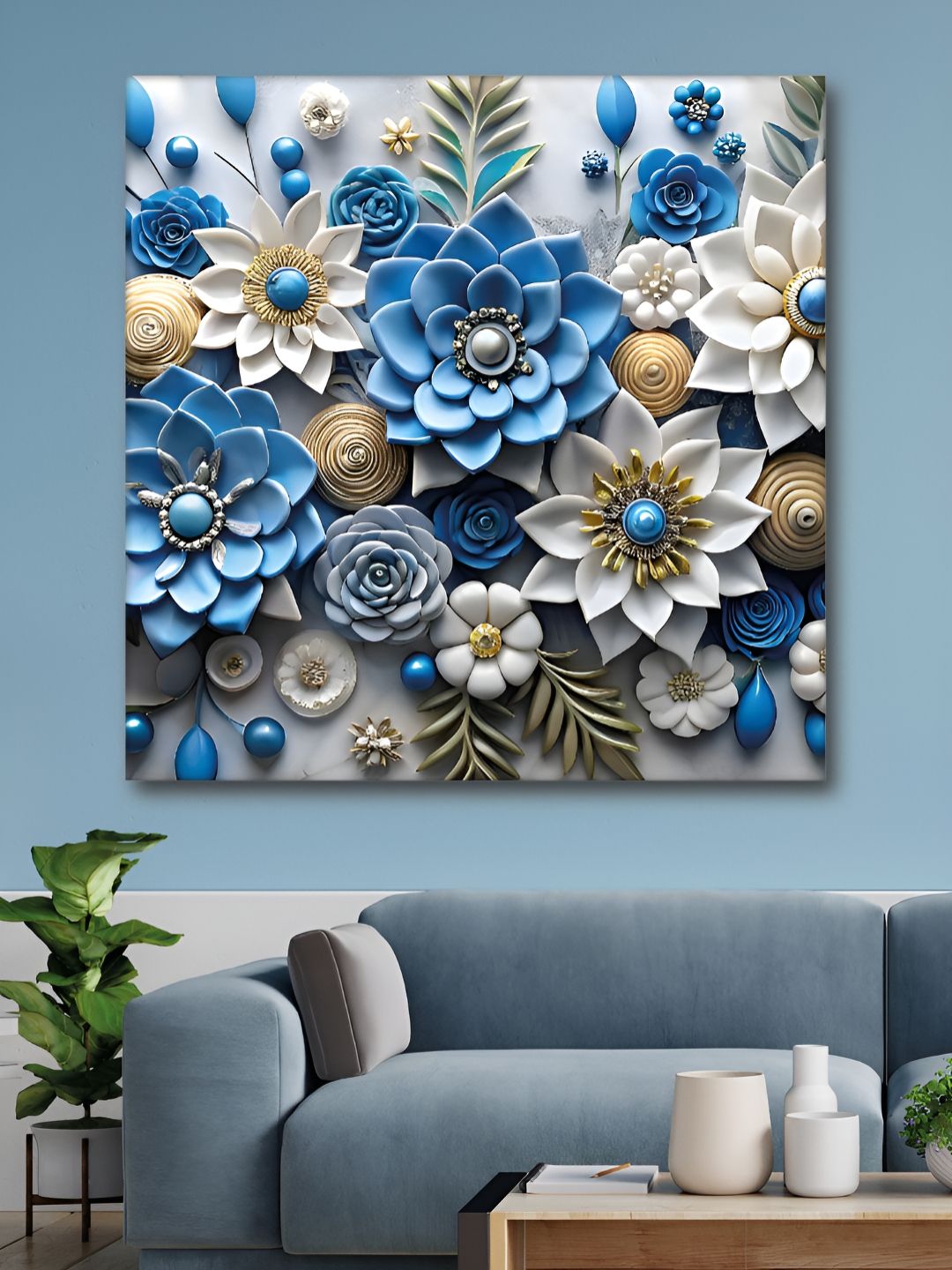 Myntra Elegant Homes Canvas Wall Square Paintings Wall Art - 24 x 24 In