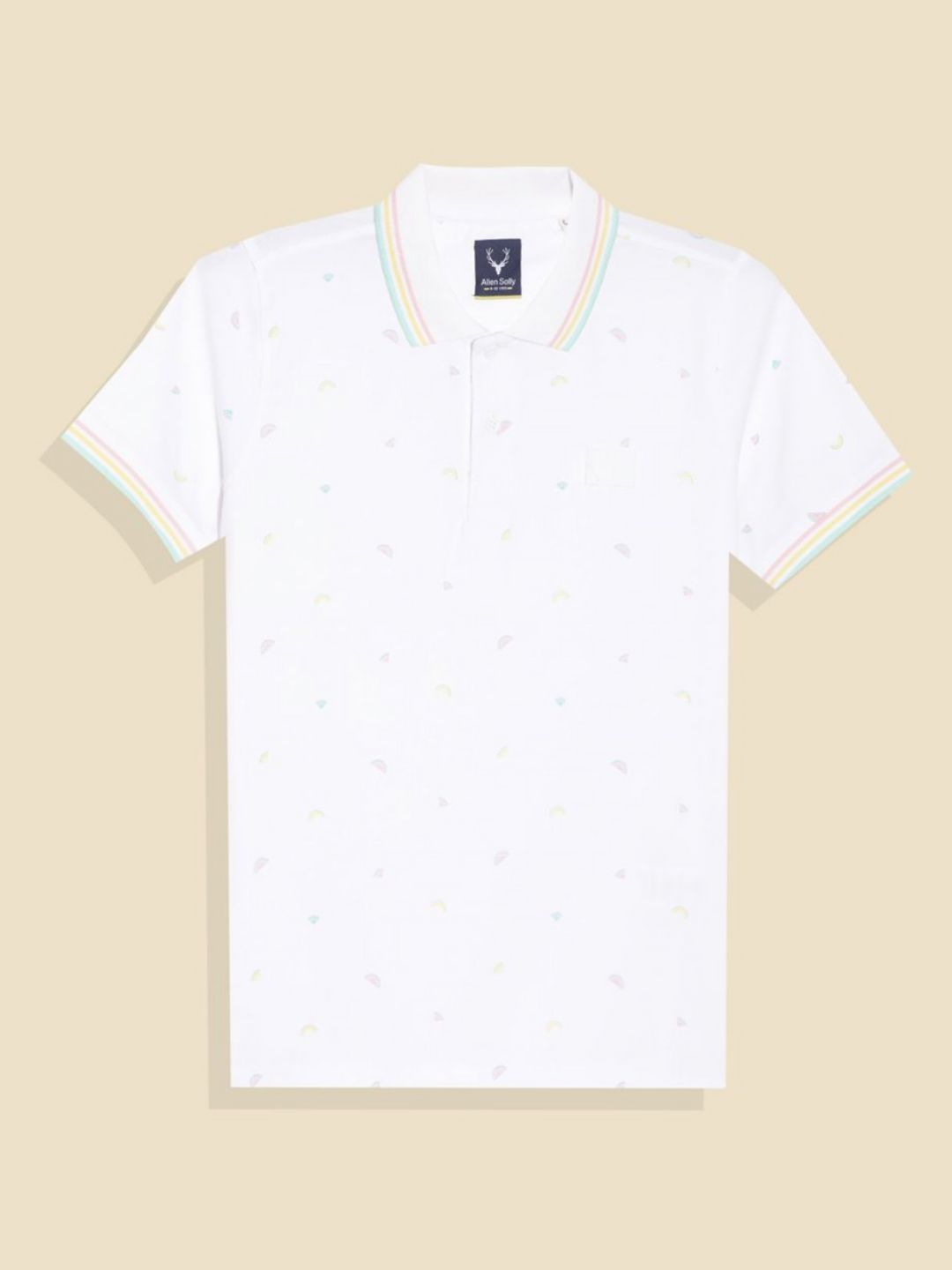 Allen Solly Junior Boys Conversational Printed Polo Collar Cotton Regular Fit T-shirt