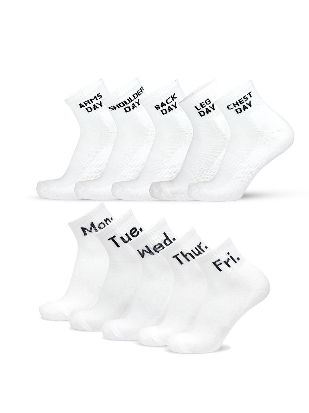 The Sock Street Men Pack Of 10 Ankle-Length Socks
