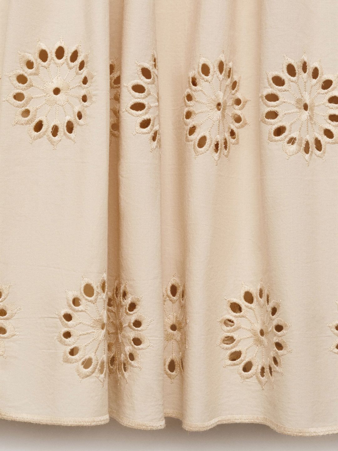 Schiffli Embroidered A-Line Midi Dress
