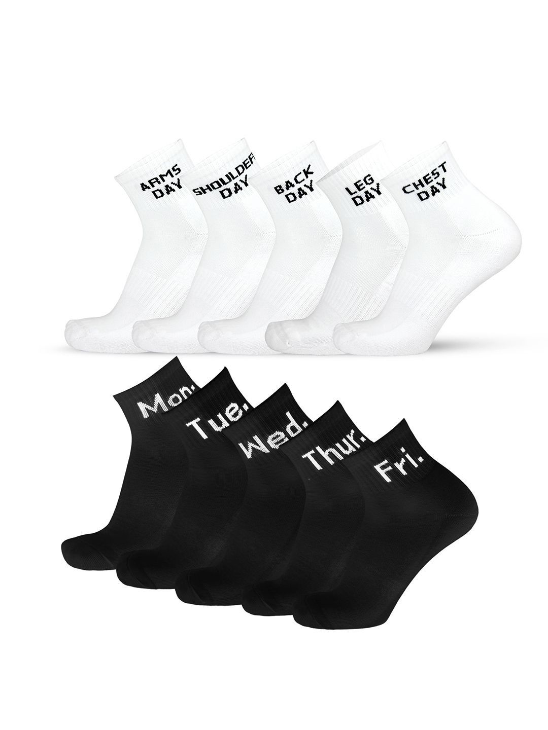 The Sock Street Men Pack Of 10 Patterned Ankle-Length Socks
