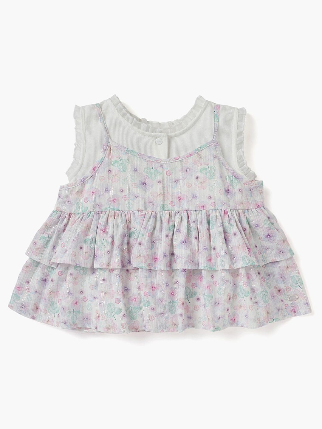 Giggles by Babyshop Kids Girls Floral Printed Round Neck Cotton Top