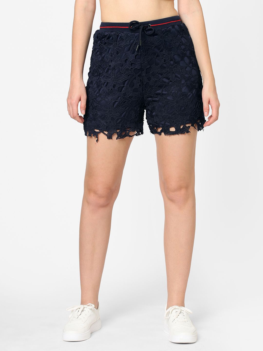 Kraus Jeans Women Slim Fit High-Rise Regular Shorts