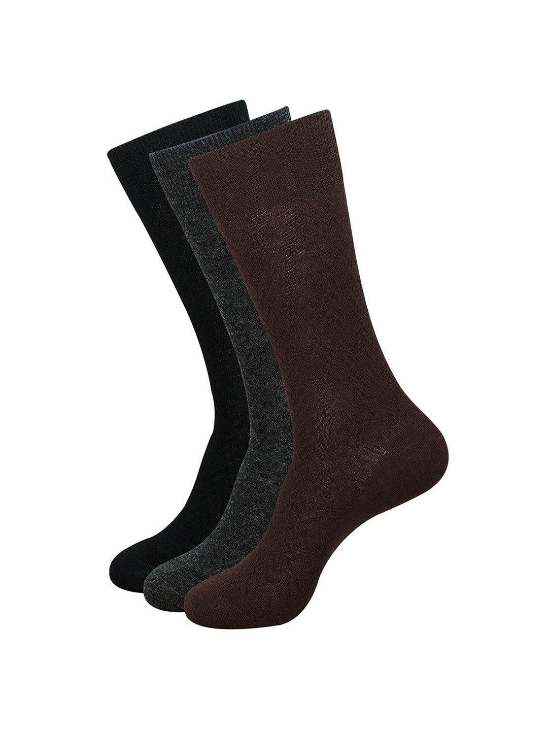 Socksxpress Men Pack Of 3 Woollen Calf-Length Socks