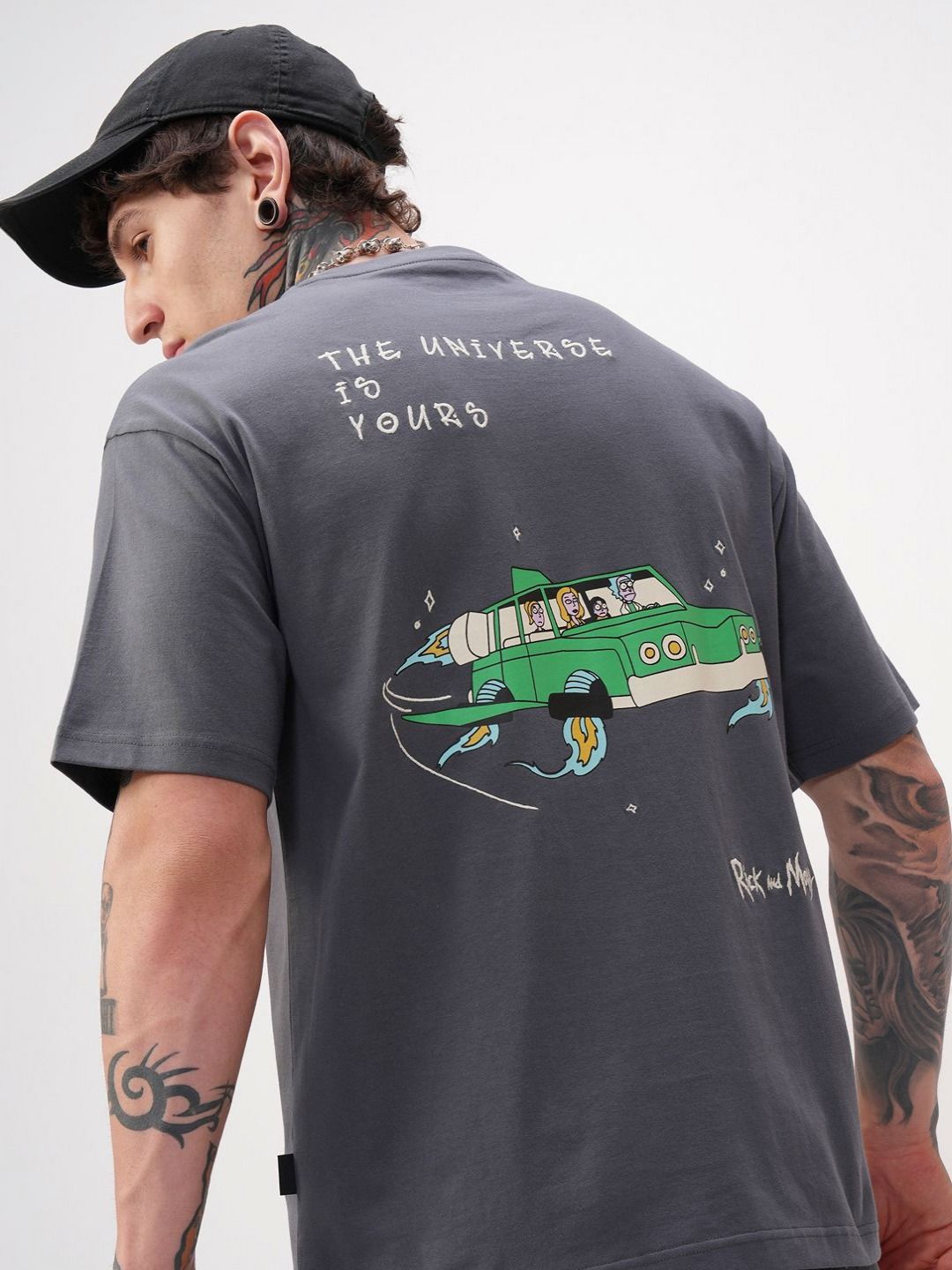 HIGHLANDER Graphic Printed Round Neck Drop-Shoulder Sleeves Relaxed Fit T-shirt
