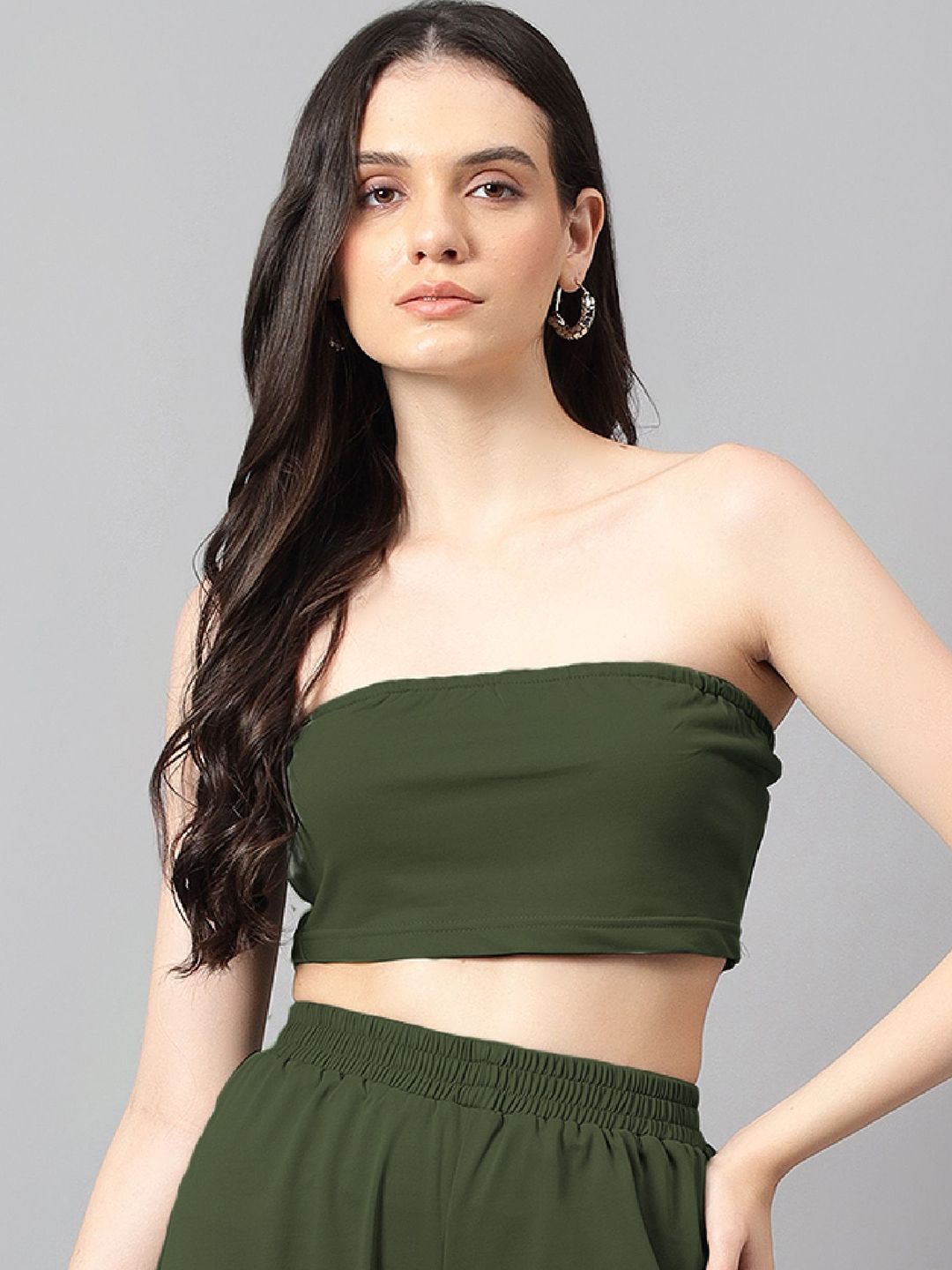 Stylecast X Kotty Stylecast X Kotty Women Strapless Cotton Crop Top