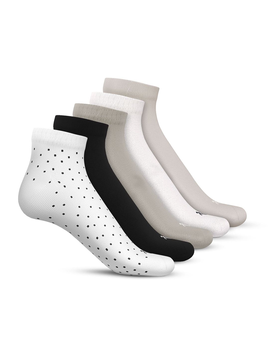 TalkingSox Pack Of 5 Moisture Wicking Bamboo Ankle Length Socks