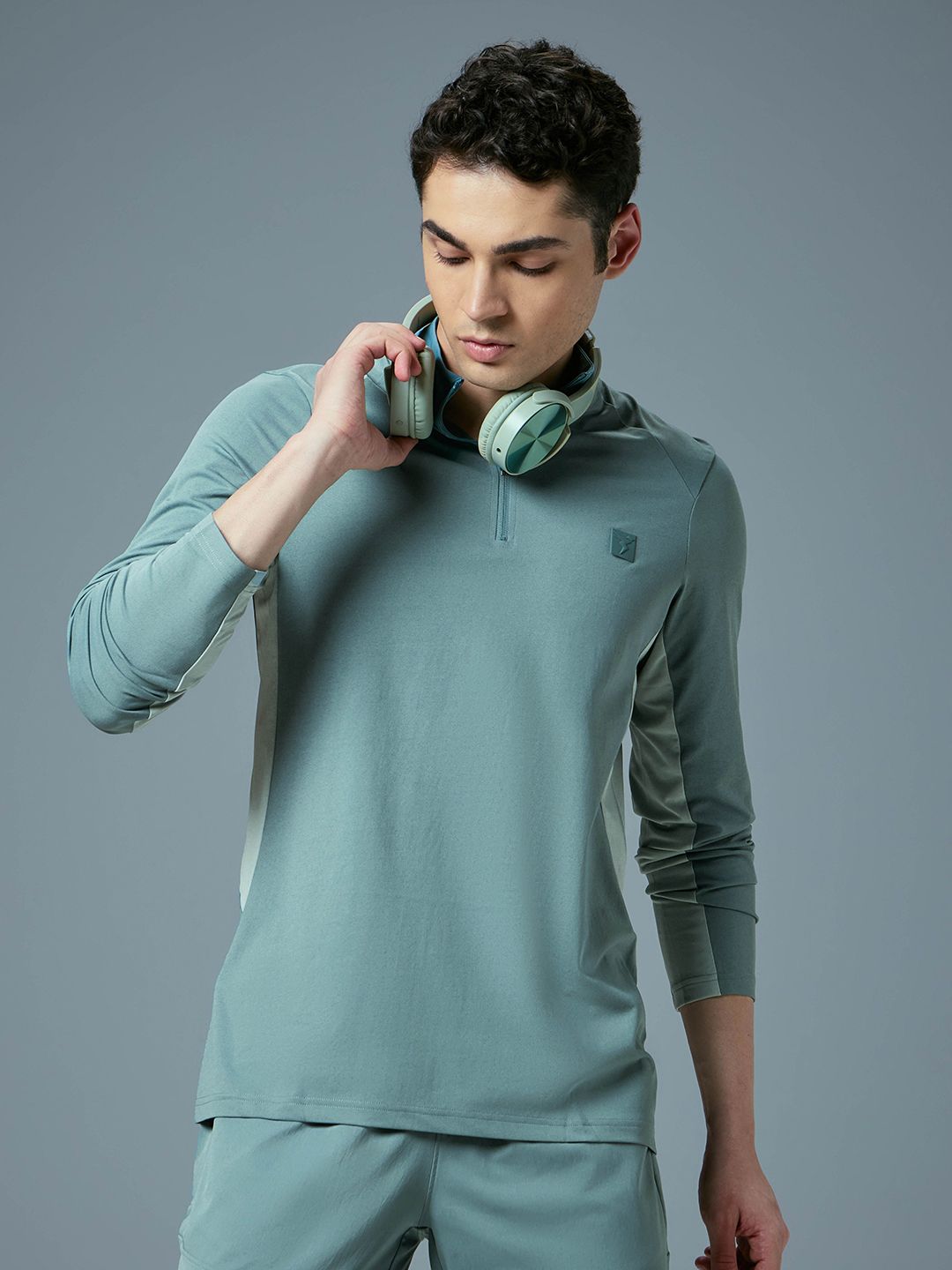 Technosport High Neck Antimicrobial Slim Fit T-shirt