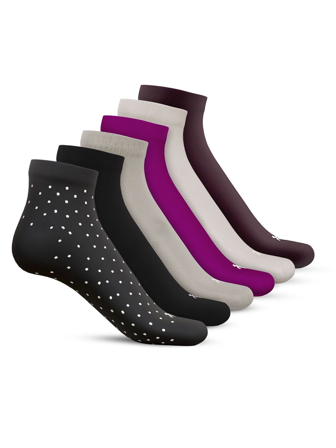 TalkingSox Unisex Pack Of 6 Moisture Wicking Bamboo Ankle Length Socks