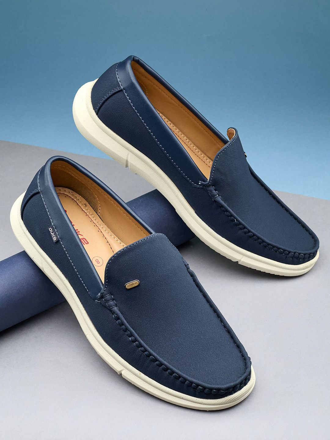 Duke Men Colourblocked  PU Loafers