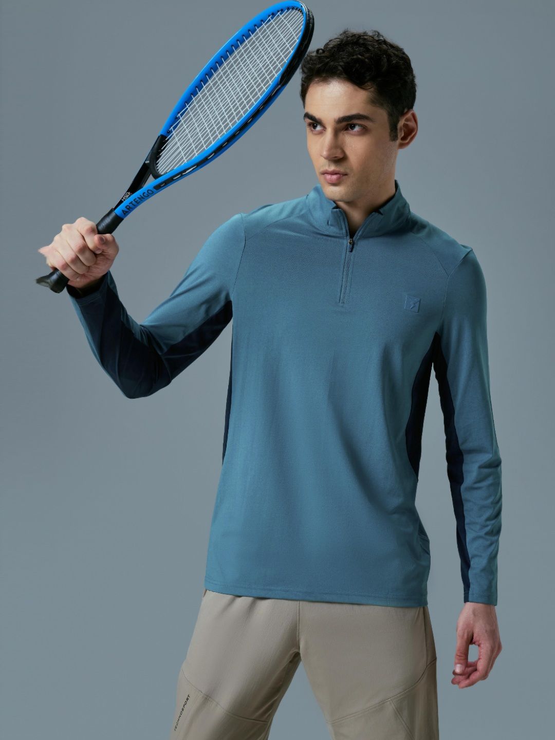 Technosport High Neck Antimicrobial Slim Fit T-shirt
