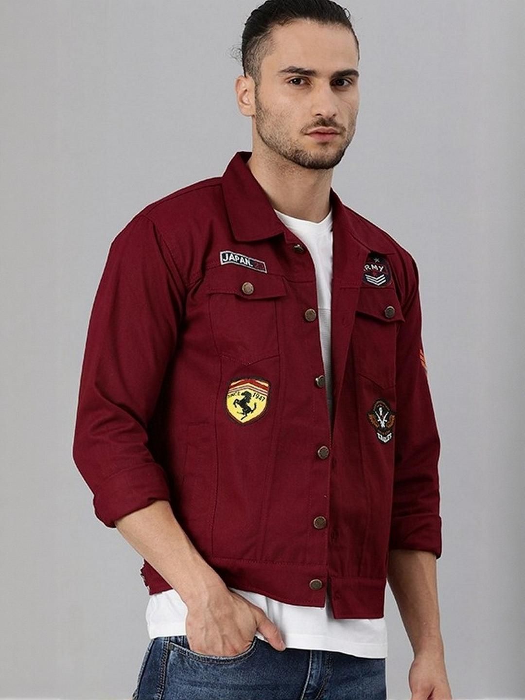 VOXATI Spread Collar Denim Jacket