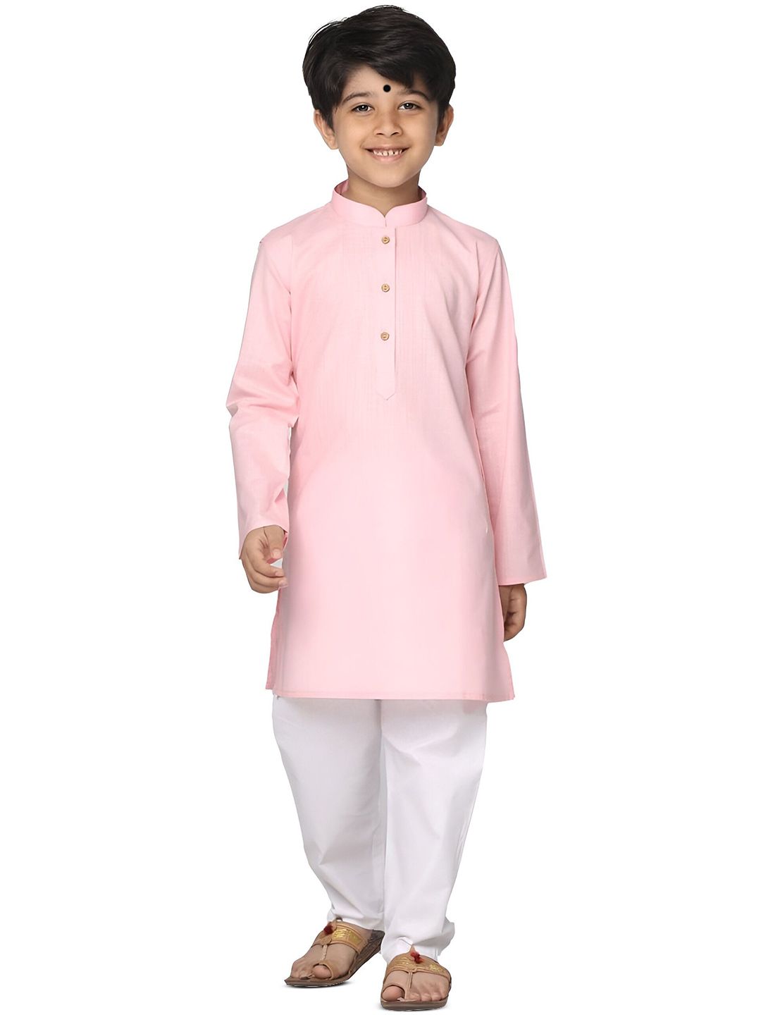 Enmozz Boys Mandarin Collar Straight Kurta