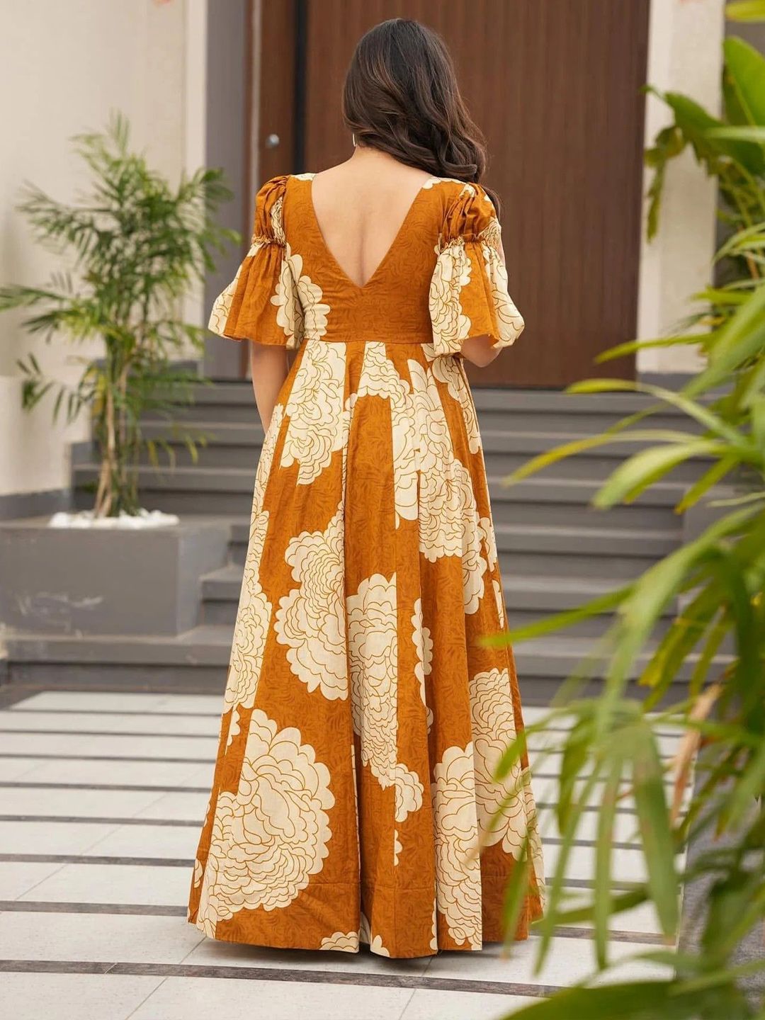 Buy 4WRD by Dressberry Women Floral Print Puff Sleeve Fit & Flare Maxi Dress  - Dresses for Women 34544891 | Myntra