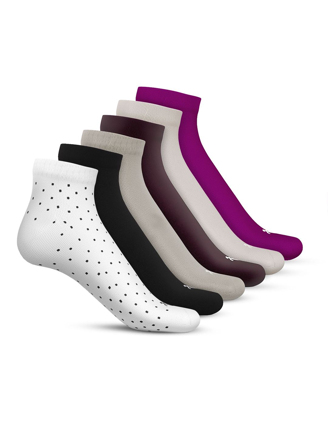 TalkingSox Unisex Pack Of 6 Moisture Wicking Bamboo Ankle Length Socks
