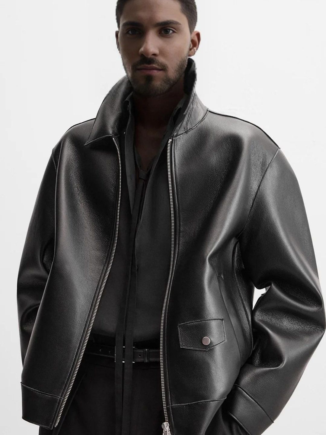 マダラニンゲンOVERSIZED LEATHER BIKERS JKT Buy Aelfric Eden Womens Leather Jacket Oversized Y2k Faux