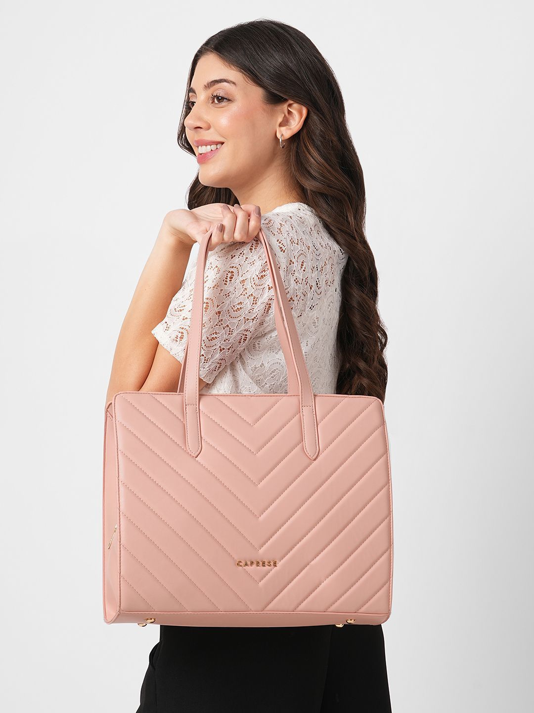 Caprese Caprese Riko Women Pink Large Satchel Bag