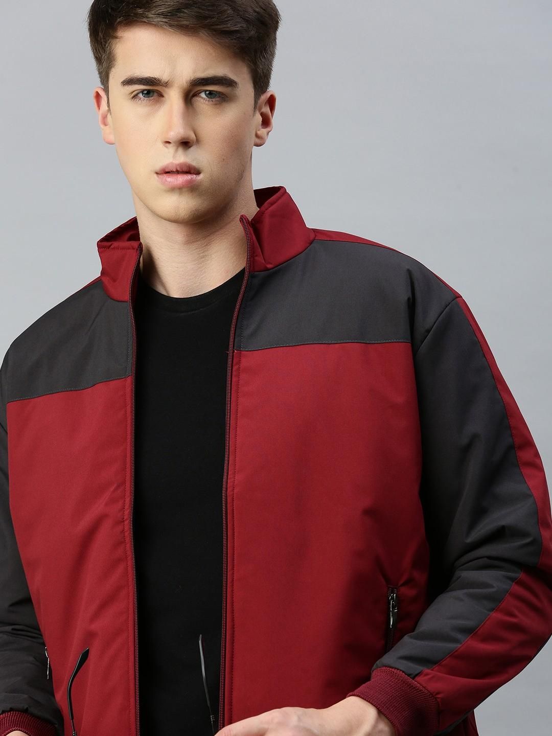 VOXATI Colourblocked Stand Collar Jacket