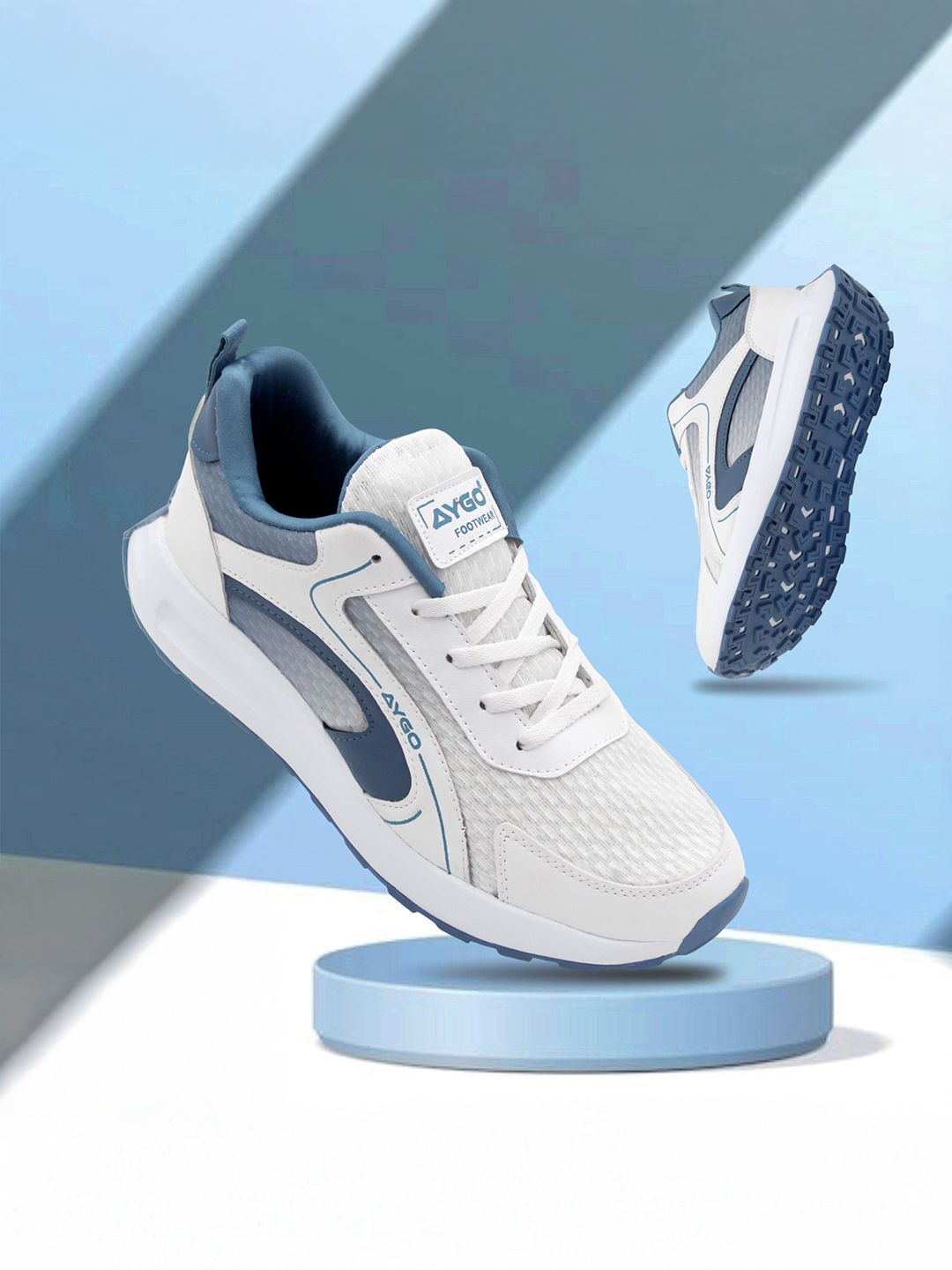 AYGO Men Mesh Running Non-Marking Shoes