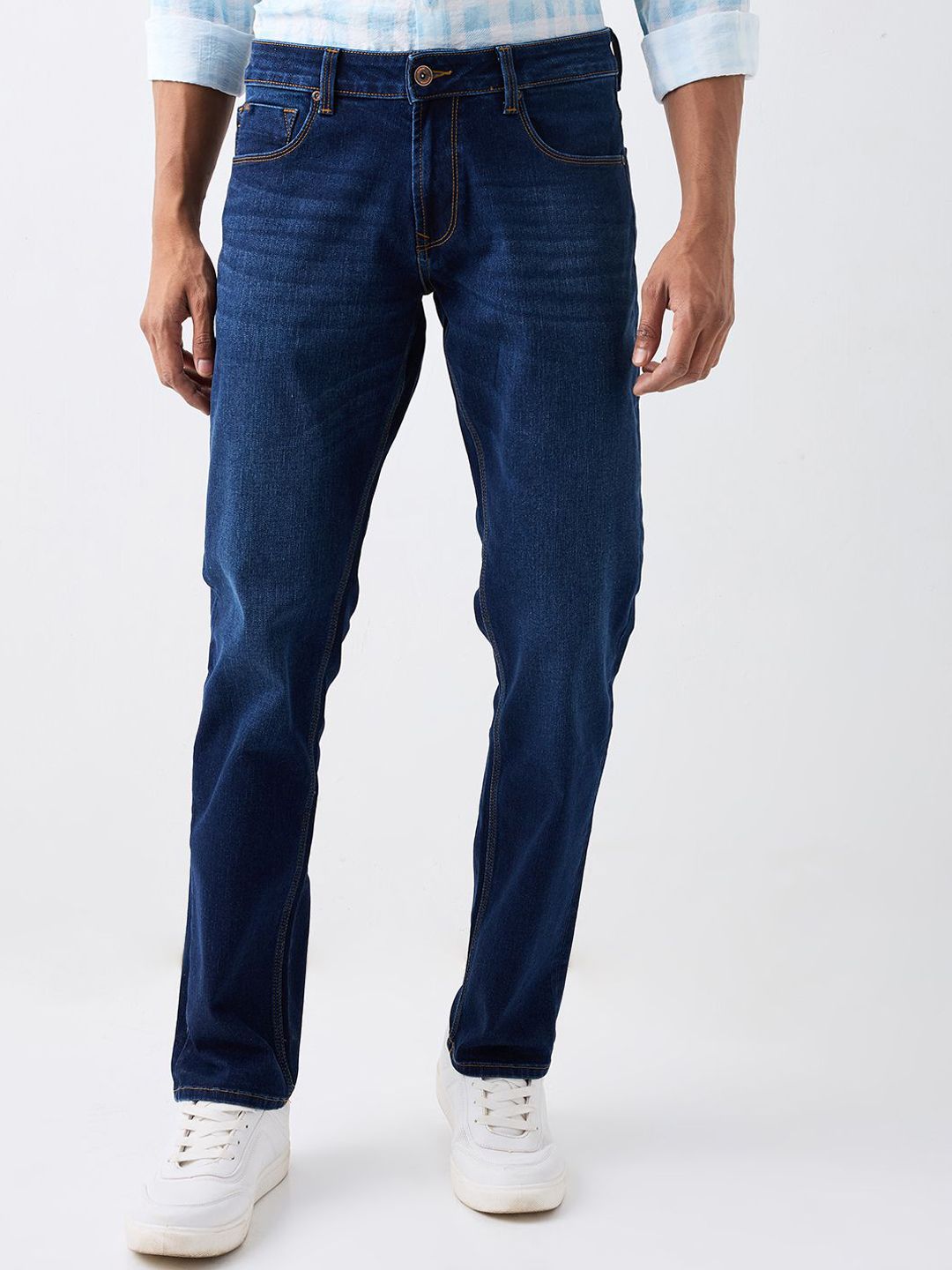SPYKAR Men Rover fit, Mid-Rise, Regular Fit Light Fade Jeans