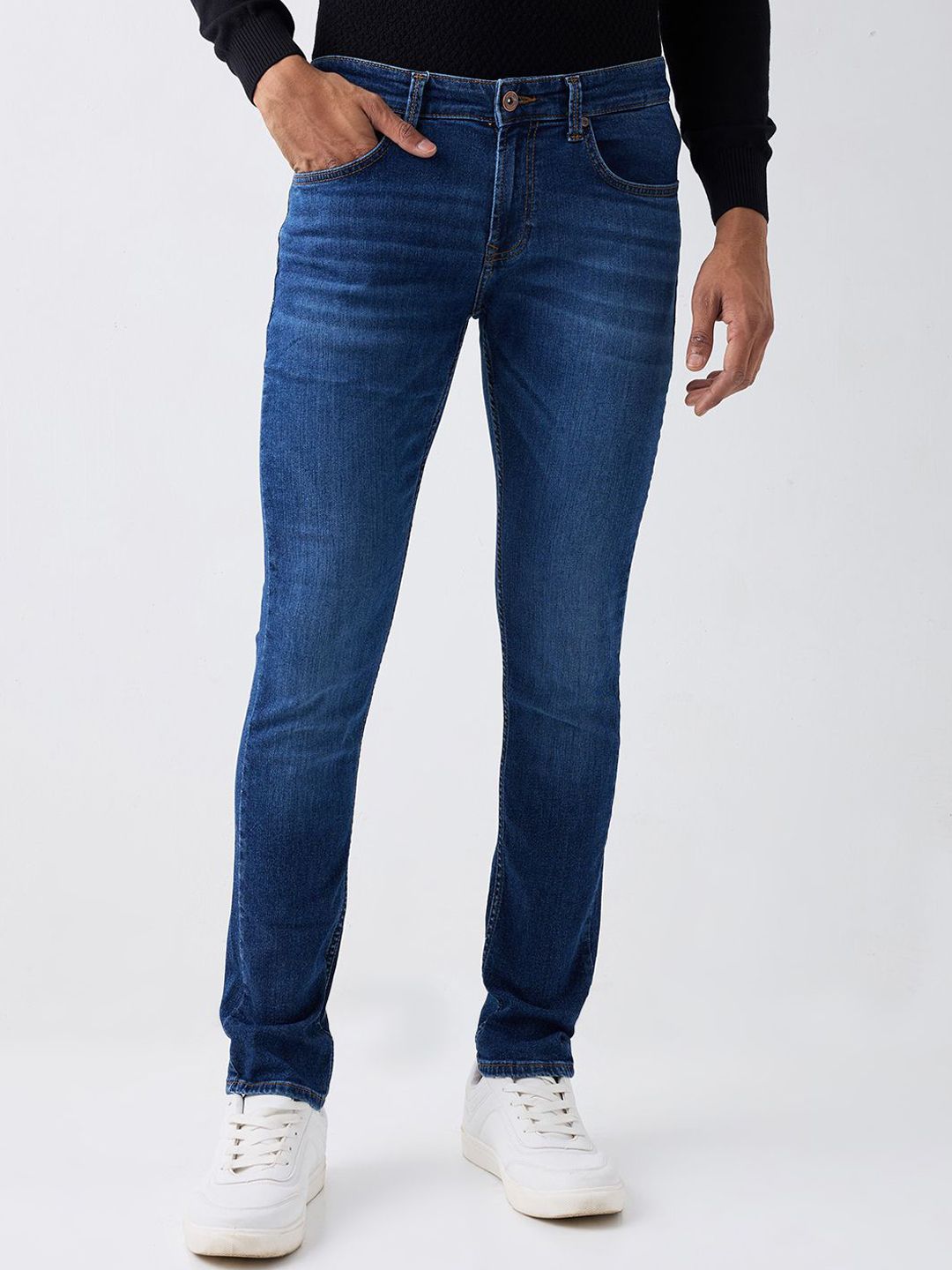 SPYKAR Men Slim Fit Mid-Rise Light Fade Jeans