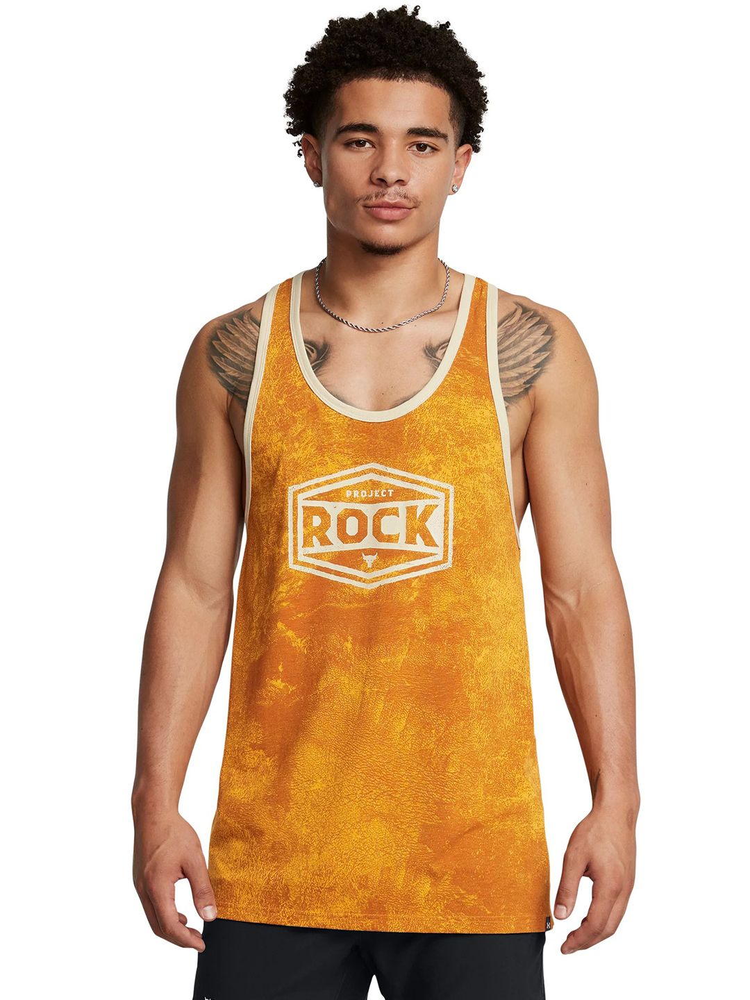 UNDER ARMOUR Project Rock Racer Tools Printed Tank Vest