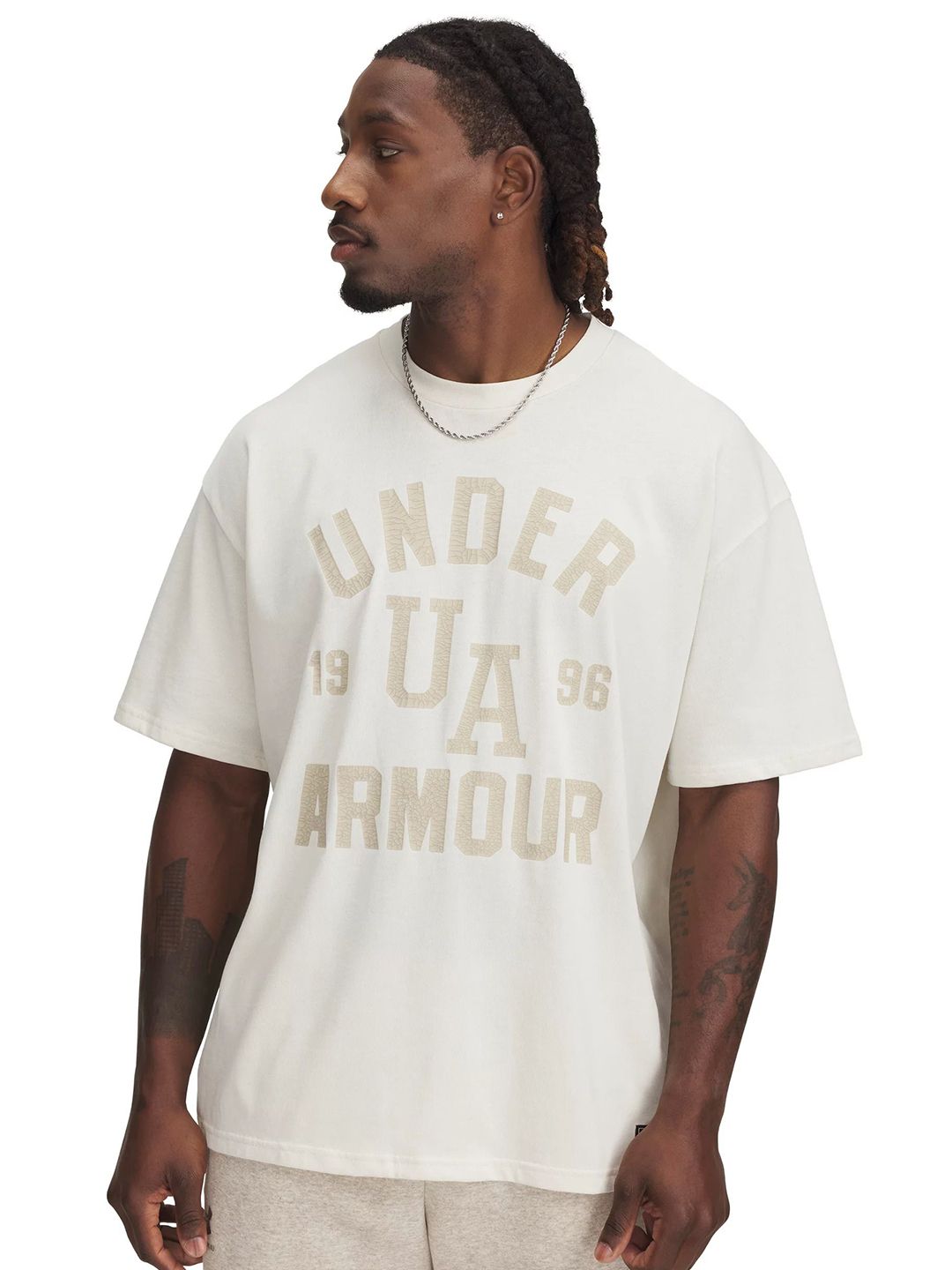 UNDER ARMOUR Men Heavyweight Varsity Short Sleeve T-Shirt