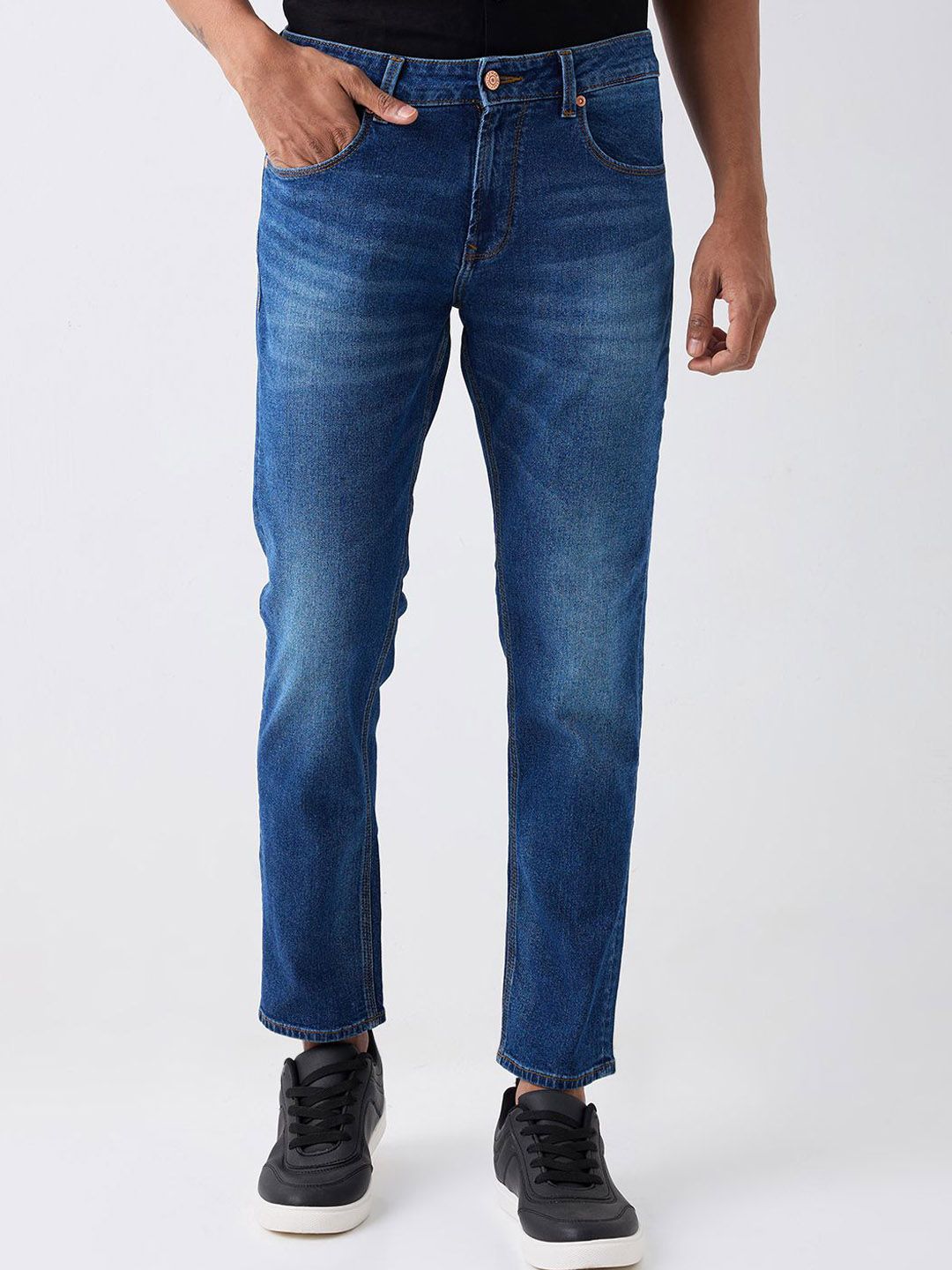 SPYKAR Men Regular Fit Mid-Rise Heavy Fade Clean Look Jeans