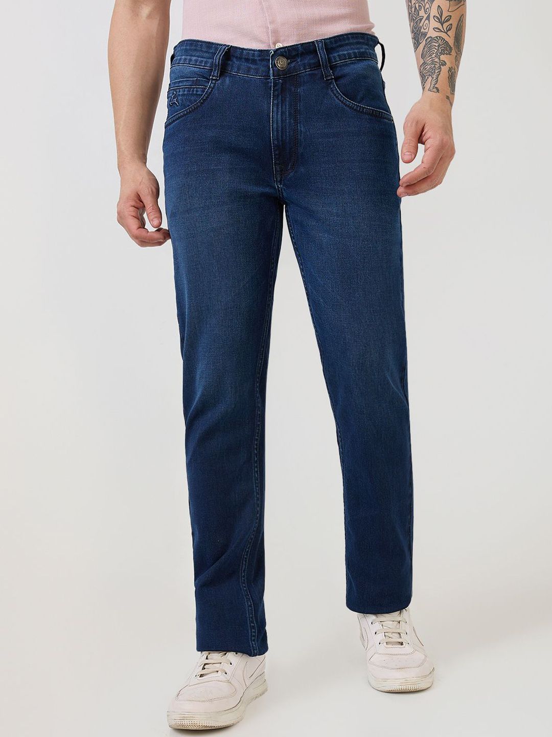 Parx Men Tapered Fit Low-Rise Light Fade Jeans