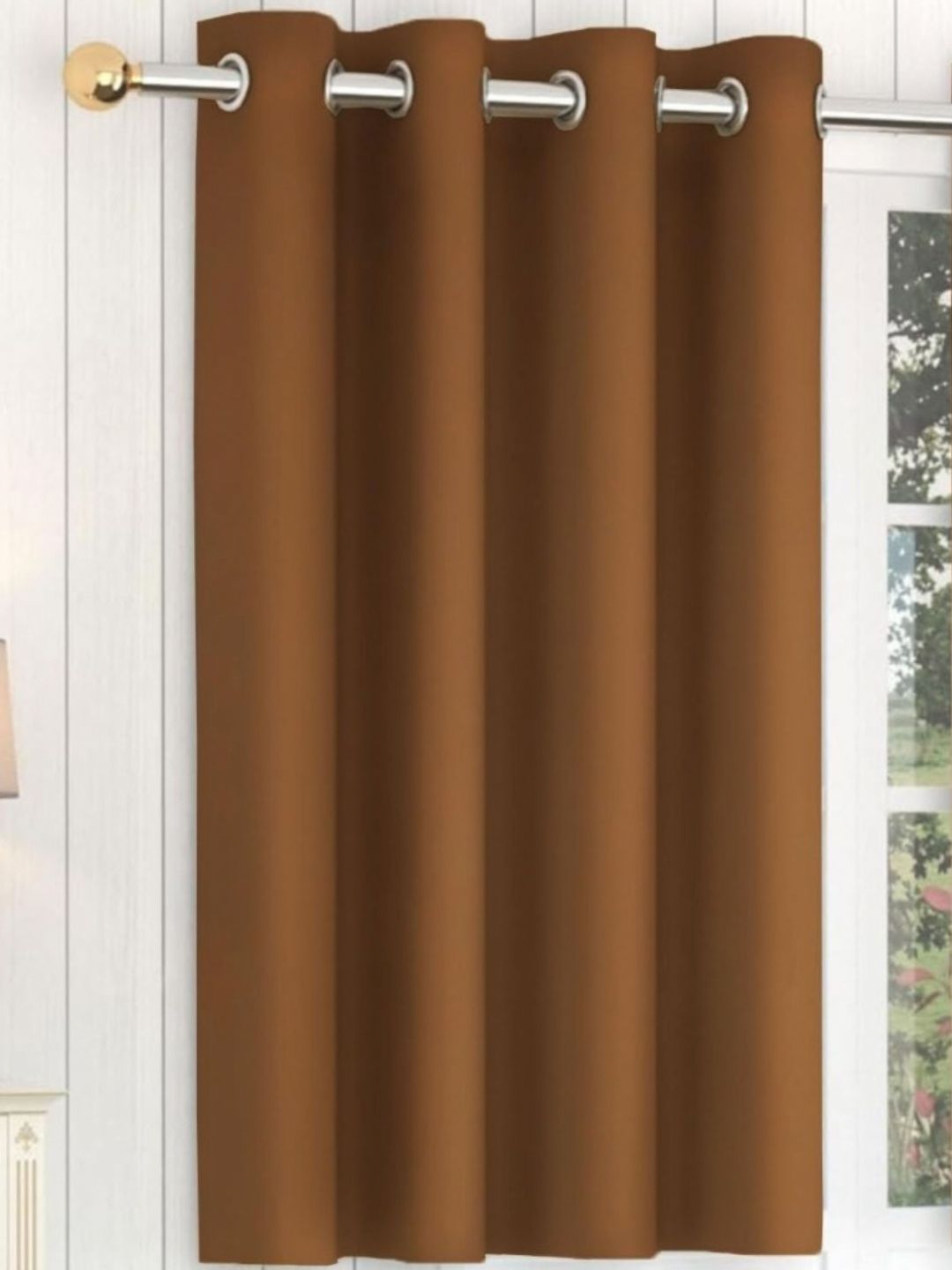Yellow Weaves Brown Room Darkening Window