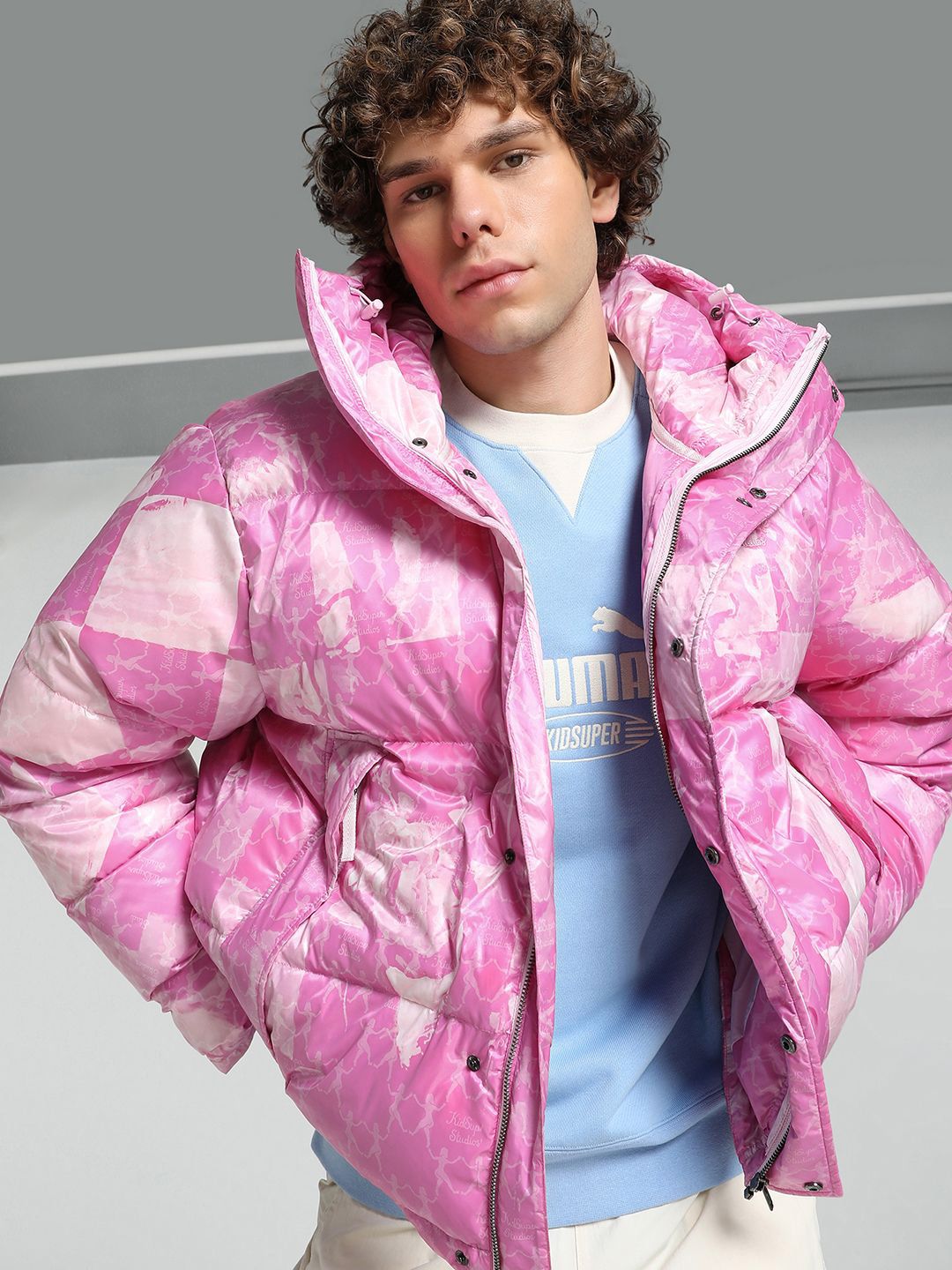 ヴィンテージ PUMA ジャケット ピンク ストリート ロゴ入り Buy Puma x Kidsuper Relaxed Fit Puffer Jacket - Jackets for Men