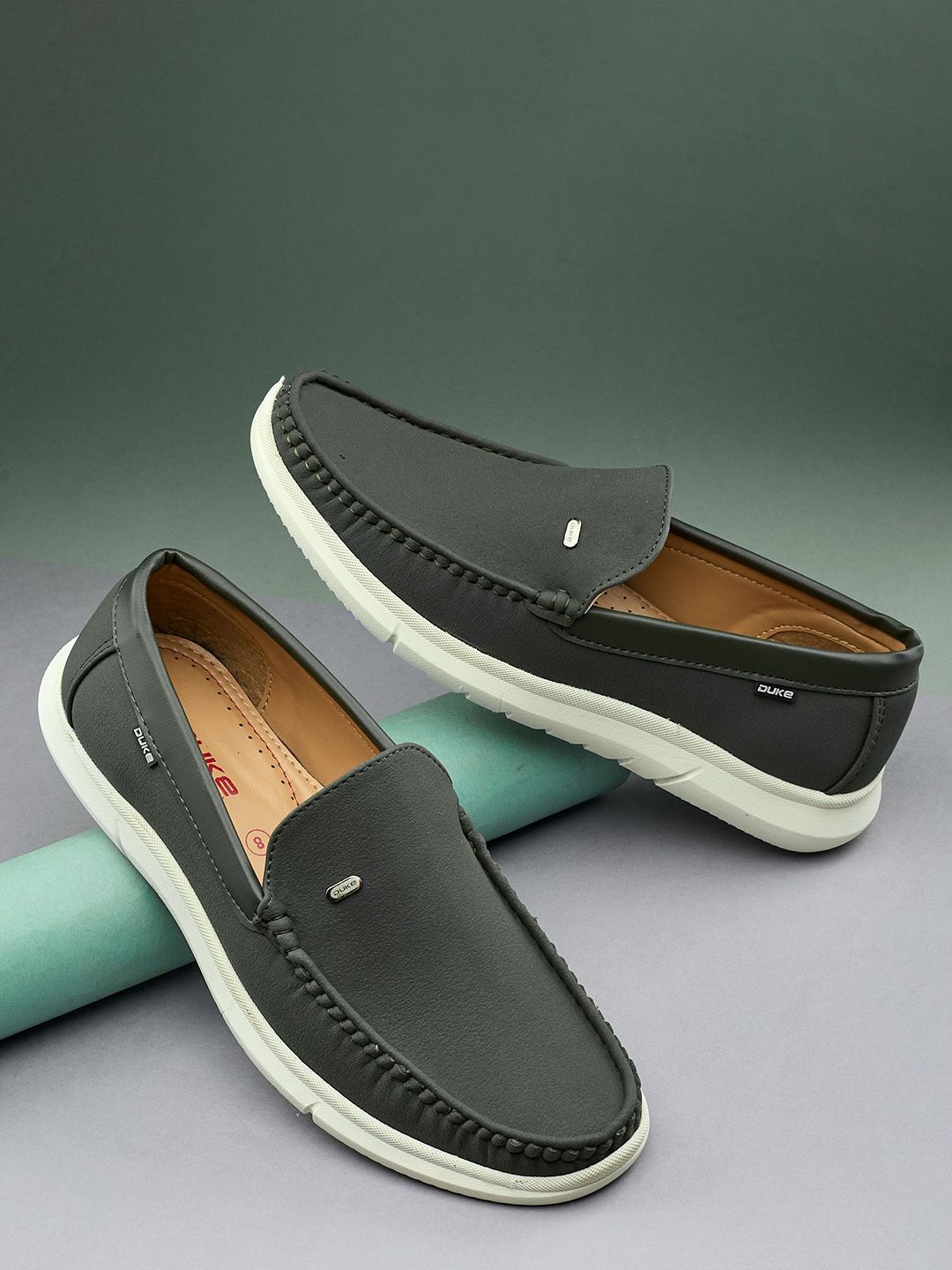 Duke Men Easy Glide Contrast Sole Loafers