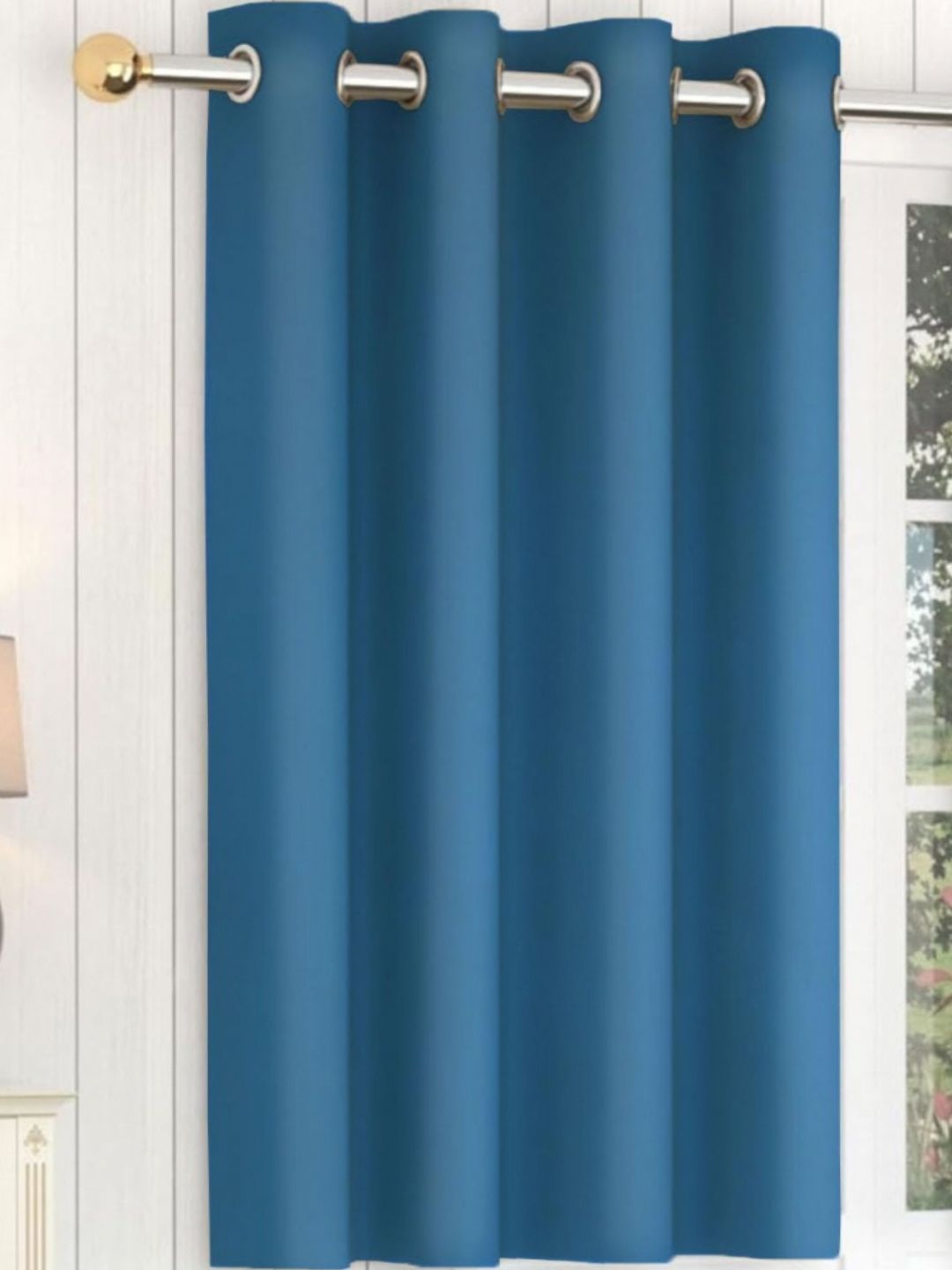 Yellow Weaves Blue Room Darkening Window