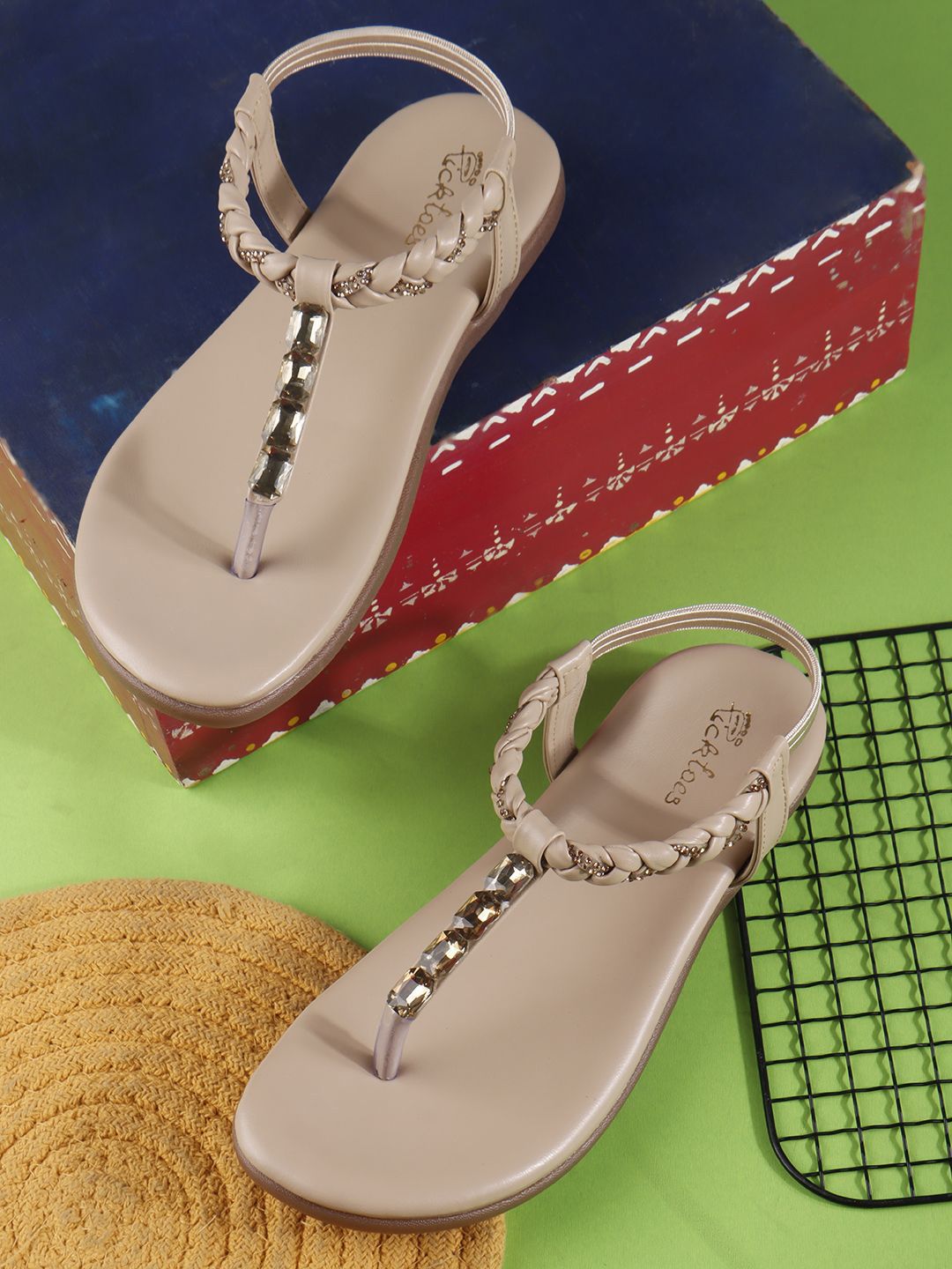 Picktoes PT-301 Women T-Strap Flats