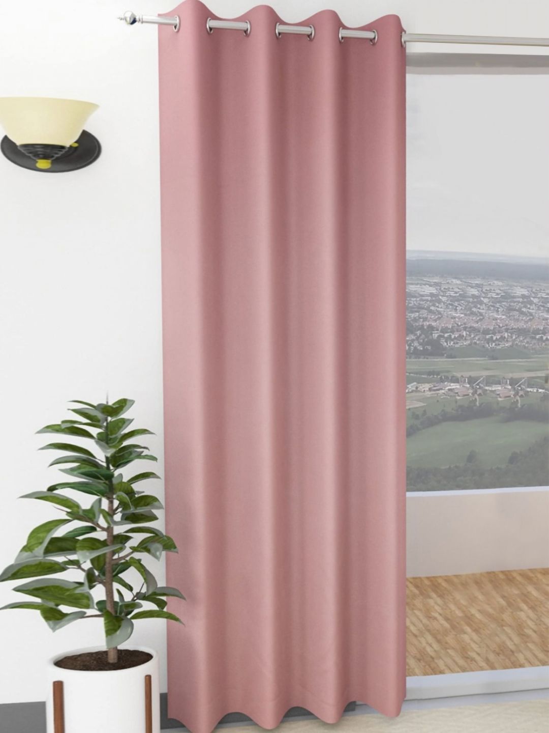 Yellow Weaves Set Of 2 Room Darkening Door Curtains