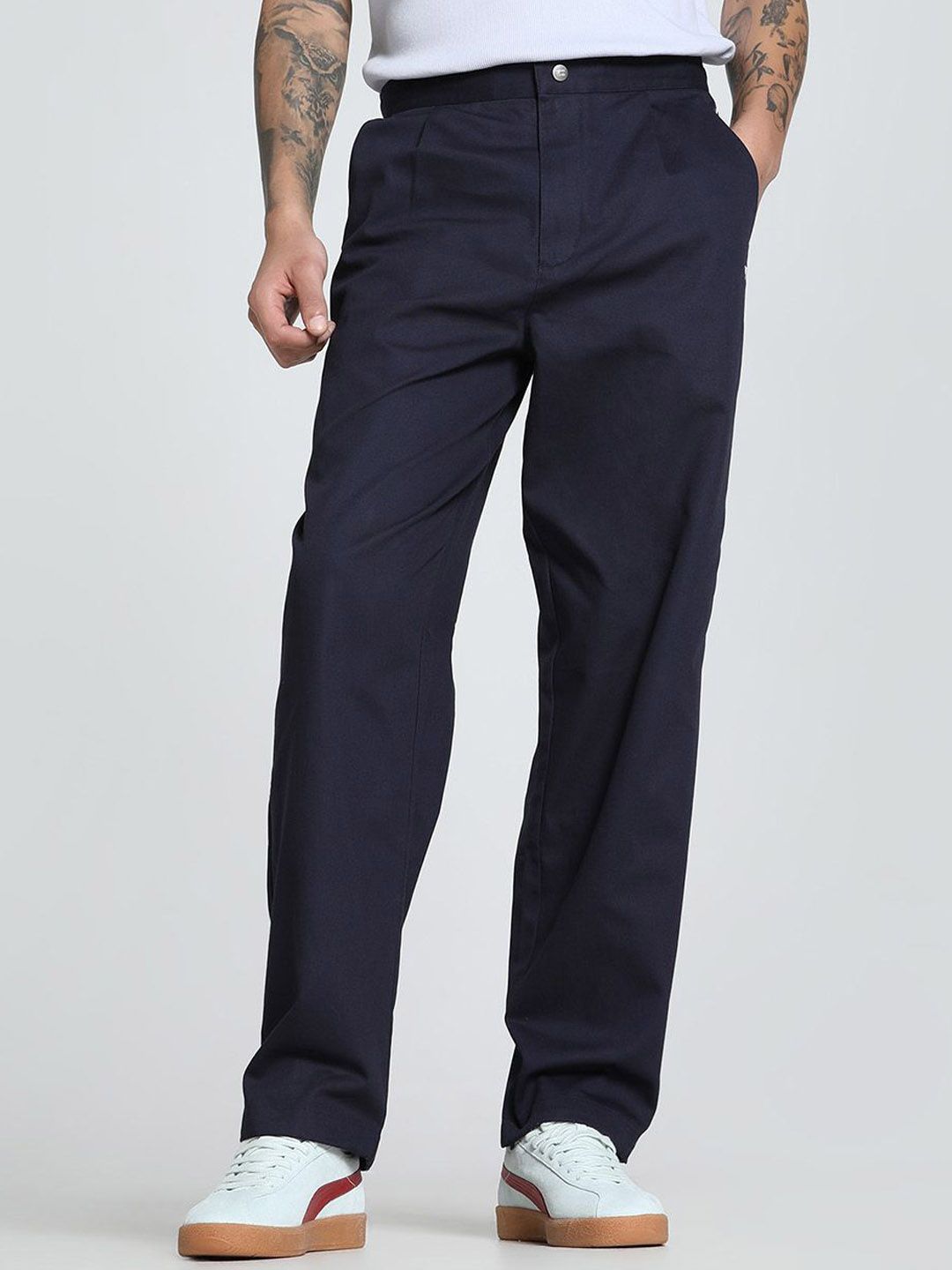 Buy Puma MMQ Men Cotton Relaxed Fit Oversized Chino Pants