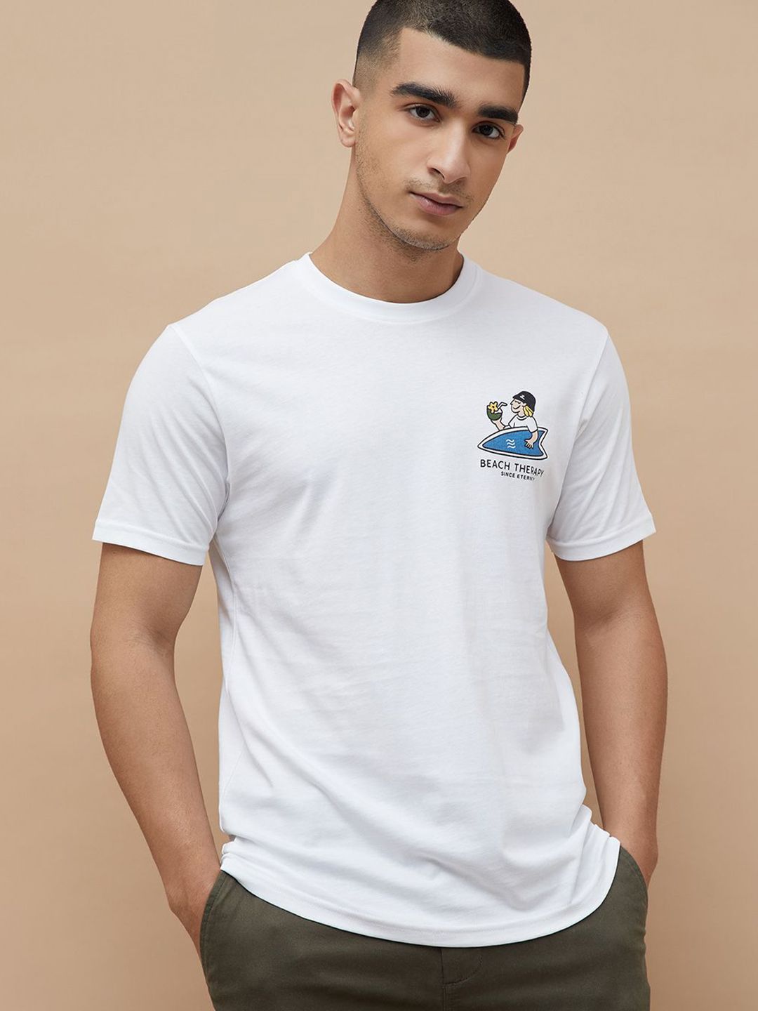 Fame Forever by Lifestyle Graphic Printed Round Neck Cotton Regular Fit T-Shirt
