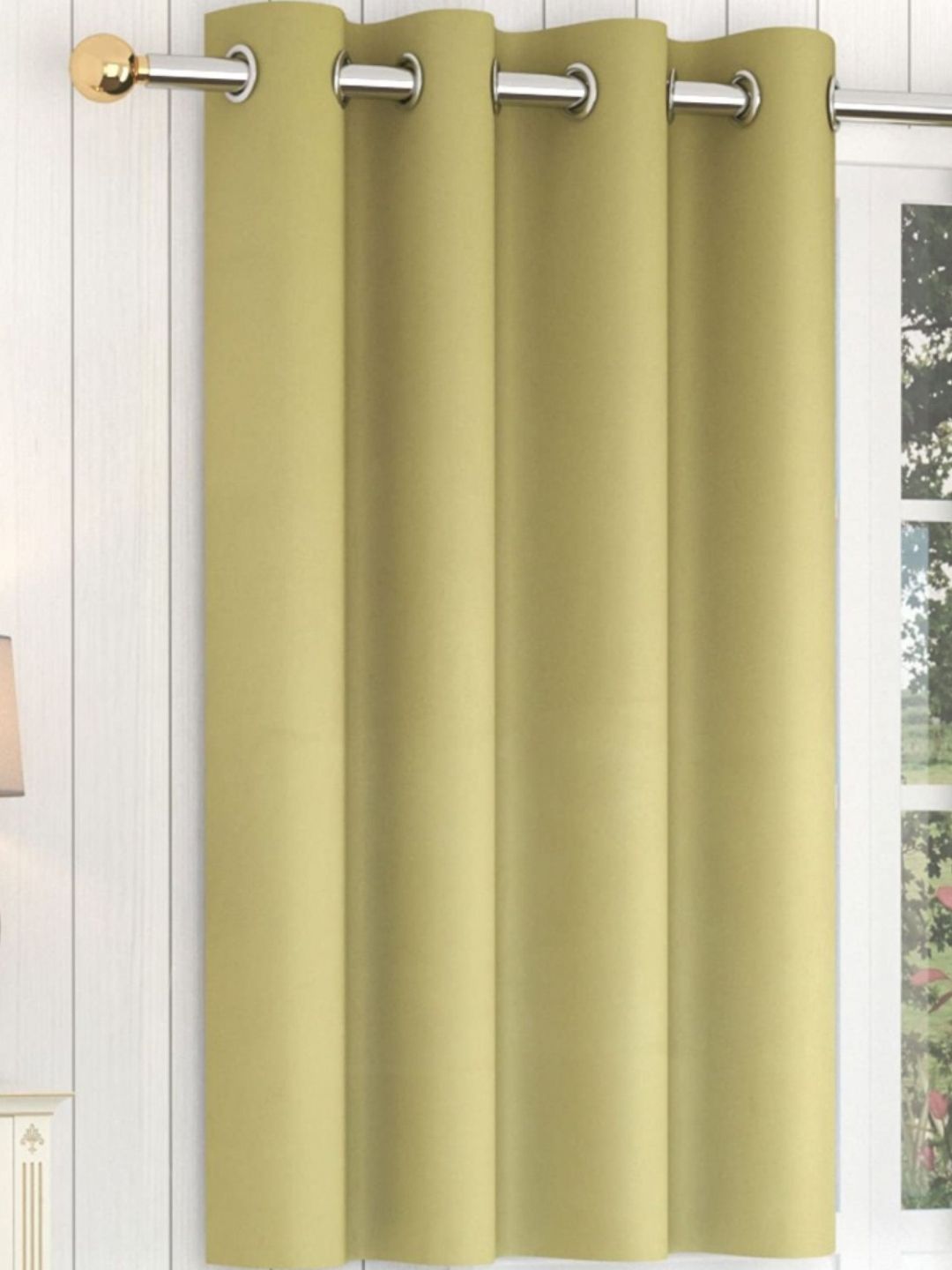 Yellow Weaves Green Room Darkening Window