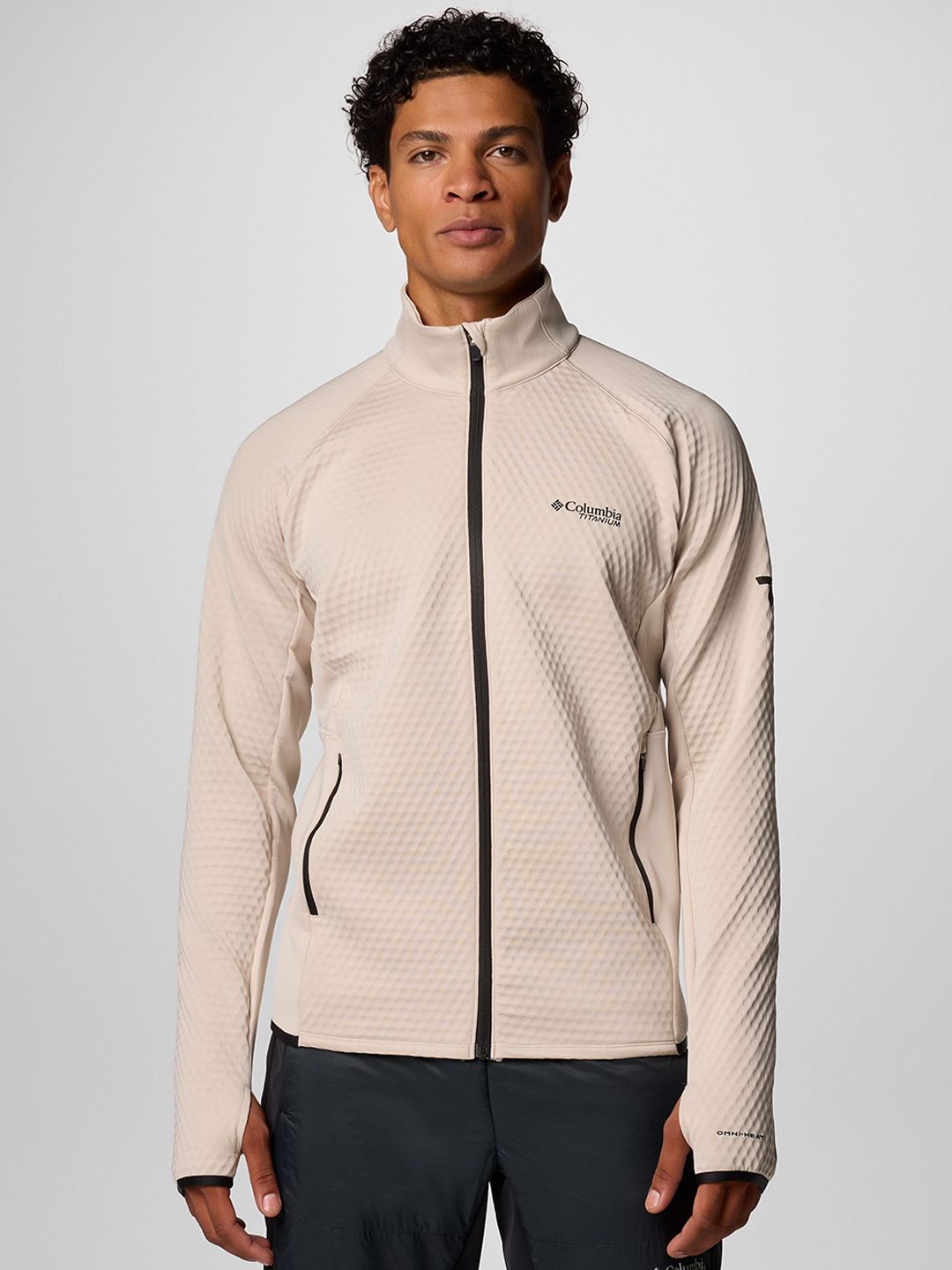 Columbia Men Crystal Leaf Omni-Heat Helix Full Zip Lightweight Sporty Jacket